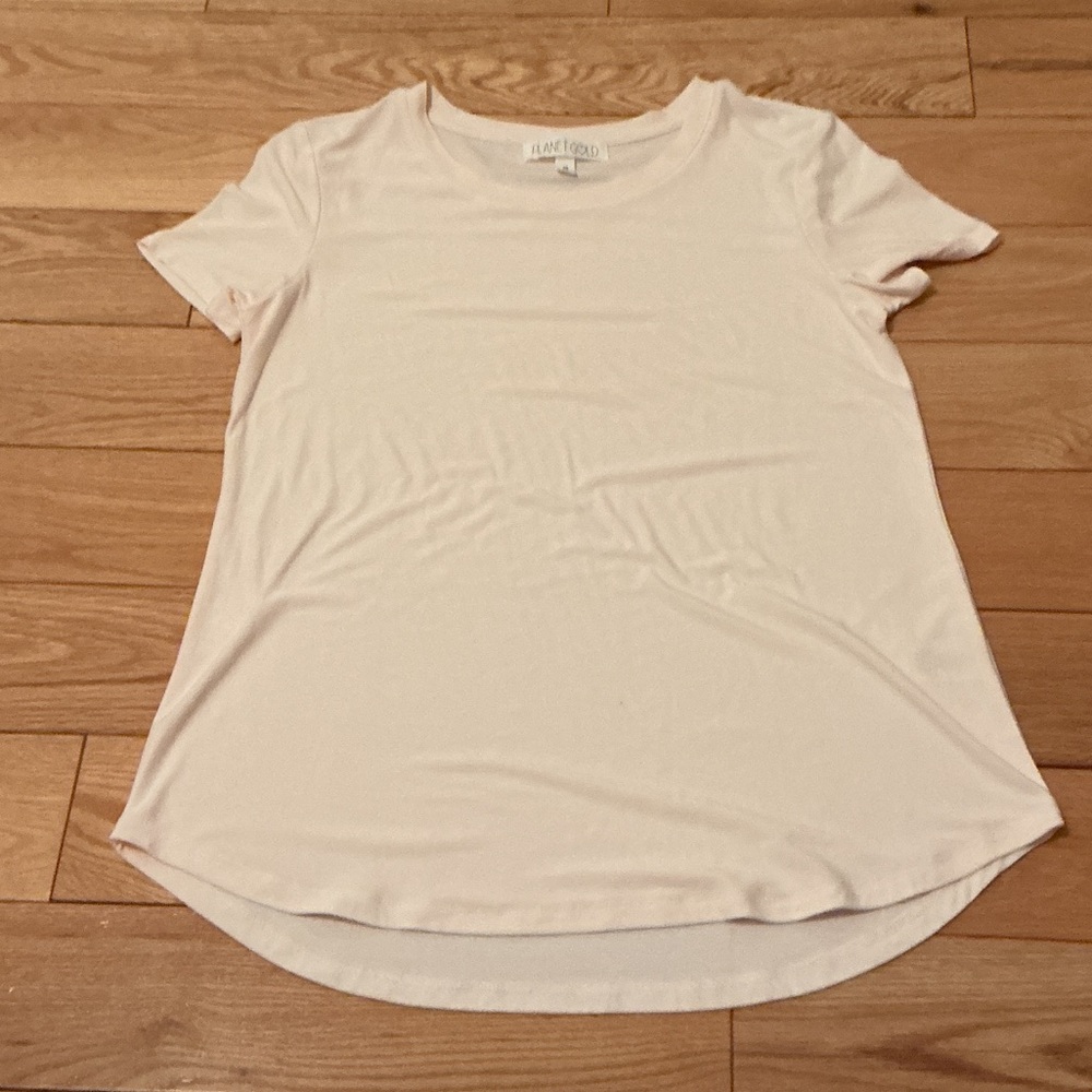 Planet Gold Short Sleeve Crewneck Tee in Pale Pink